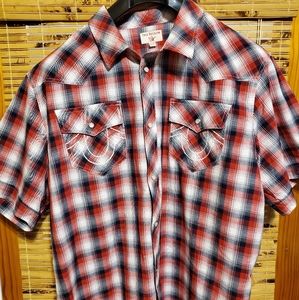 True Religion Plaid Short Sleeve Shirt
